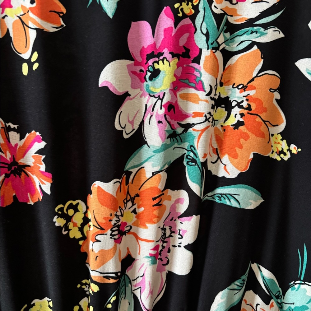 NWOT Nemidor Floral Black Maxi Dress - Picture 9 of 9
